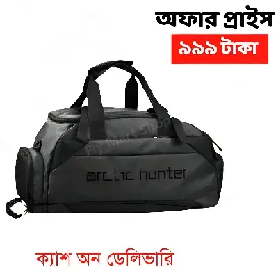 Picture of Fitness Gym Sport Bag for Men Black - Carry Your Gym Gear in Style and Comfort with This Spacious Bag