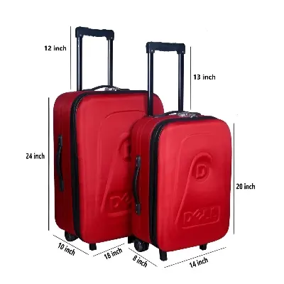Picture of Family size two piece trolley bag luggage. Two piece easy size when which need trolley luggage bag set.