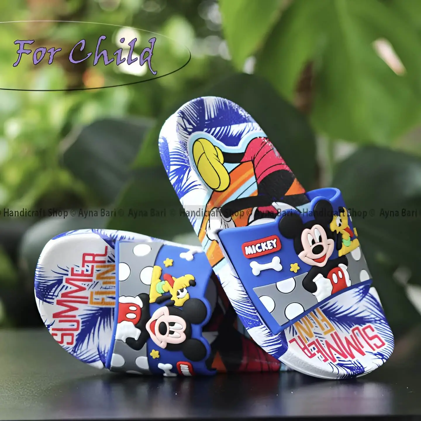 Picture of Slides for Child | Mickey- 009 | Shipper for boys sandal for kids room slipper Chidren new Sandal Slippers  summer Slipper 3D Printed