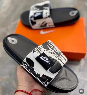 Picture of New Collection Black White Red And Yellow Color NK Slide Slipper Sandal For Men M25002
