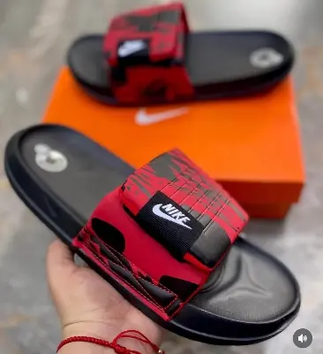 Picture of New Collection Black White Red And Yellow Color NK Slide Slipper Sandal For Men M25002