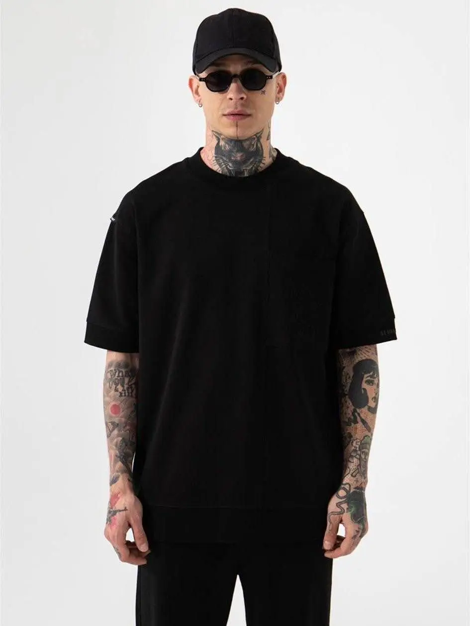 Picture of Premium Black Drop Shoulder T-Shirt – Stylish, Comfortable & Perfect for Casual Wear