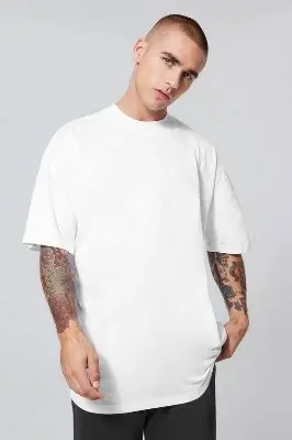 Picture of Men’s Premium White Drop Shoulder Oversized T-Shirt – Casual Stylish Cotton Tee