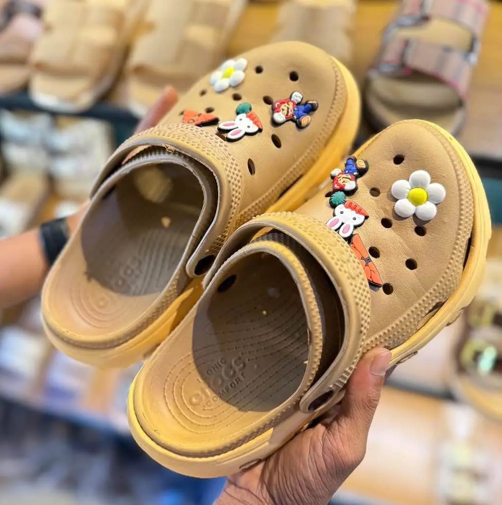 Picture of Unisex Cartoon-Themed Non-Slip Clogs with Cute Charms - Fashionable Summer Beach Sandals