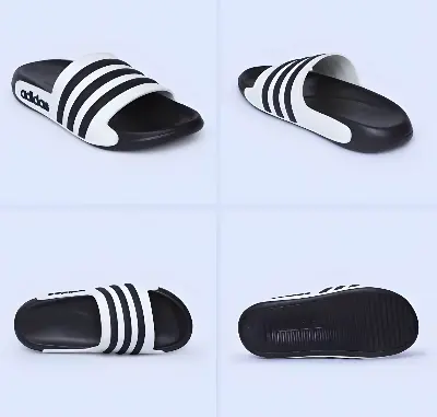 Picture of Men’s Adidas-Style Black & White Slide Slippers – Lightweight, Comfortable & Trendy Casual Footwear