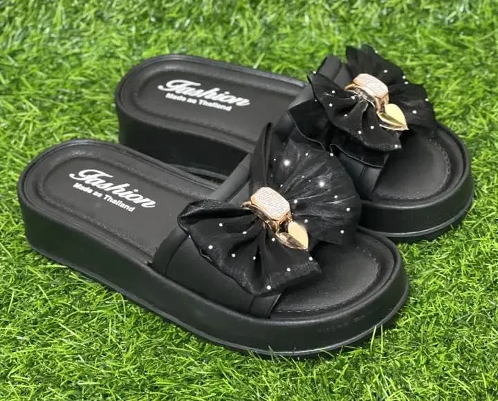 Picture of New Butterfly Net Design Thick Sole Slippers – Trendy & Stylish Sandals for Girls, Ladies & Women