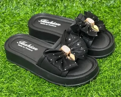 Picture of New Butterfly Net Design Thick Sole Slippers – Trendy & Stylish Sandals for Girls, Ladies & Women