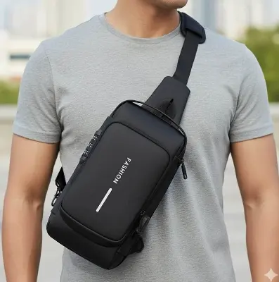 Picture of New Stylish Bag for Boys Chest Pack Multi-functional Chest Bag School Bag Crossbody Bag Zipper Bag Sports Bag Waterproof Bag For Men Street Shoulder Bag Messenger Bag Travel Bag Work or Business Bag
