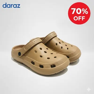 Picture of Unisex Black EVA Foam Clogs – Lightweight Slip-On Sandals with Breathable Holes, Non-Slip Thick Sole, Waterproof & Washable Shoes for Indoor, Outdoor, Beach & Summer Wear – Trendy Comfort Footwear for Men & Women