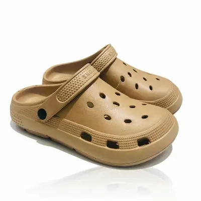 Picture of Unisex Black EVA Foam Clogs – Lightweight Slip-On Sandals with Breathable Holes, Non-Slip Thick Sole, Waterproof & Washable Shoes for Indoor, Outdoor, Beach & Summer Wear – Trendy Comfort Footwear for Men & Women