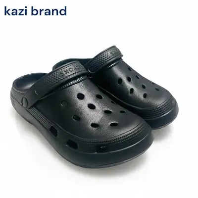 Picture of Unisex Black EVA Foam Clogs – Lightweight Slip-On Sandals with Breathable Holes, Non-Slip Thick Sole, Waterproof & Washable Shoes for Indoor, Outdoor, Beach & Summer Wear – Trendy Comfort Footwear for Men & Women