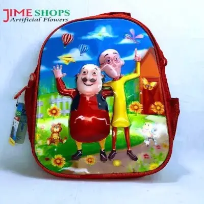 Picture of Kazi Brand Kids 3D Cartoon School Bag for Girls & Boys | Princess, Spiderman, Motu Patlu, Captain America, Butterfly Backpack | Play Group / Nursery / KG Class | Waterproof