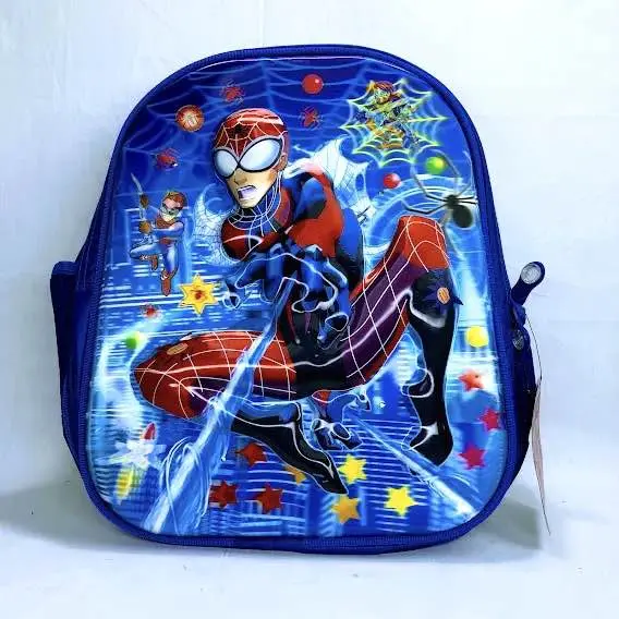 Picture of Kazi Brand Kids 3D Cartoon School Bag for Girls & Boys | Princess, Spiderman, Motu Patlu, Captain America, Butterfly Backpack | Play Group / Nursery / KG Class | Waterproof