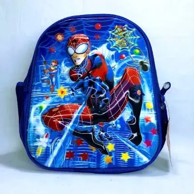 Picture of Kazi Brand Kids 3D Cartoon School Bag for Girls & Boys | Princess, Spiderman, Motu Patlu, Captain America, Butterfly Backpack | Play Group / Nursery / KG Class | Waterproof