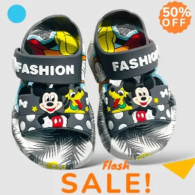 Picture of Cute Mickey Mouse Sandals for Children – Soft Rubber Sole, Non-Slip Toddler Walkers & Comfortable Summer Slides for Boys & Girls