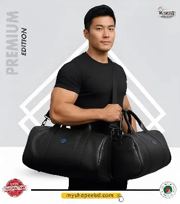 Picture of Trendy Black Gym Bag – Lightweight, Stylish & Perfect for Fitness Lovers | Travel-Friendly Sports Duffel with Smart Storage