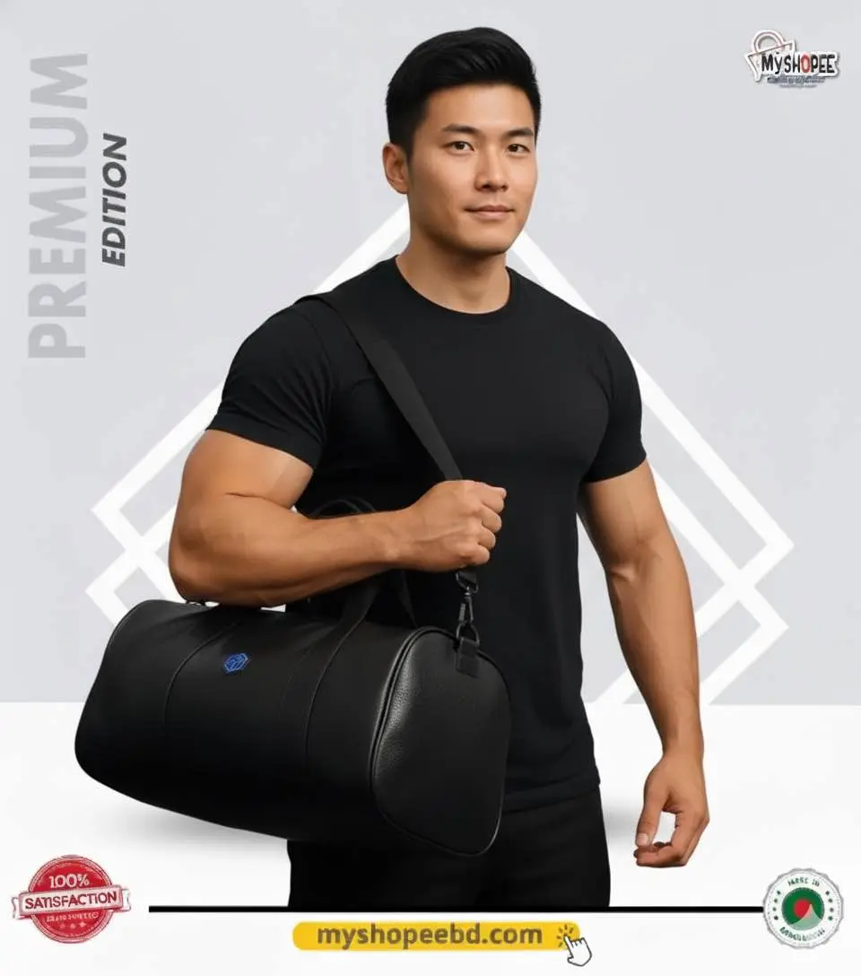 Picture of Trendy Black Gym Bag – Lightweight, Stylish & Perfect for Fitness Lovers | Travel-Friendly Sports Duffel with Smart Storage
