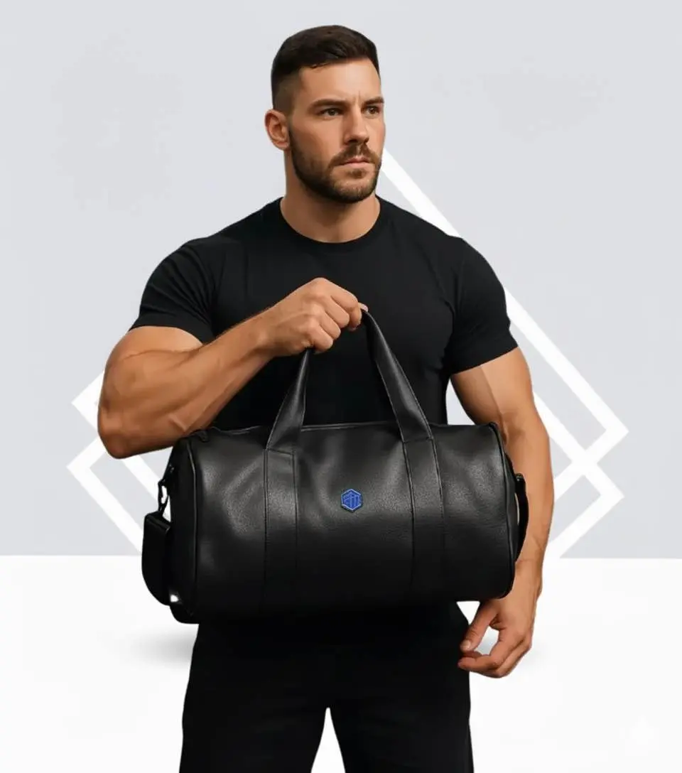 Picture of Trendy Black Gym Bag – Lightweight, Stylish & Perfect for Fitness Lovers | Travel-Friendly Sports Duffel with Smart Storage