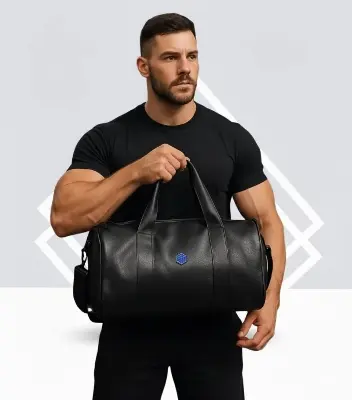 Picture of Trendy Black Gym Bag – Lightweight, Stylish & Perfect for Fitness Lovers | Travel-Friendly Sports Duffel with Smart Storage