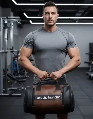 Picture of PREMIUM EDITION – Arctic Hunter Travel & Gym Bag – Unisex 4-in-1 Compact, Waterproof & Stylish Duffel for Men, Women & Boys | Small Size Sports, Fitness & Workout Bag