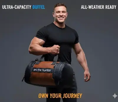 Picture of Next-Gen Premium Small Gym & Sports Duffel Bag – Unisex 4-in-1 Waterproof Travel, Fitness & Workout Bag | Compact, Stylish & Durable High-Quality Leather Gym Bag for Men, Women & Boys | Top Choice Sport & Gym Bag 2025