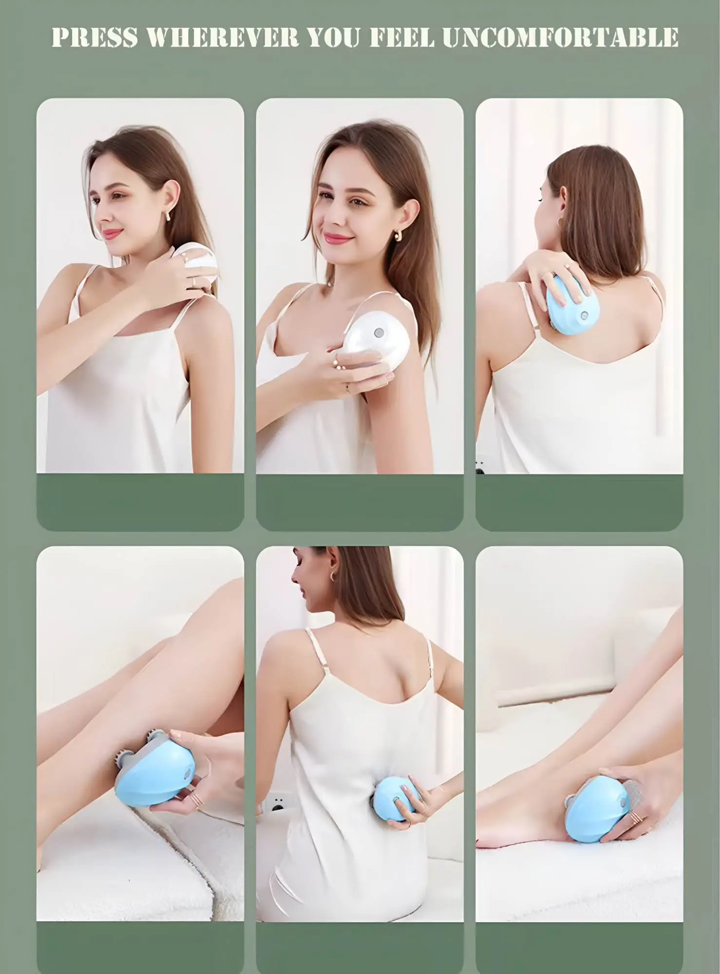 Picture of AMIR 4D Premium Electric Scalp & Body Massager – Handheld Wireless Head Scratcher with 96 Kneading Nodes, Red Light Therapy for Hair Growth, Stress Relief, Pain Relief & Pet-Friendly Use