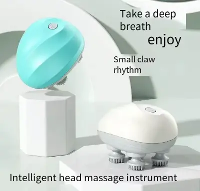 Picture of Smart Electric Scalp Massager for Men, Women, Cat & Dog Pets – Waterproof Rechargeable Head Massager with 4 Massage Heads & 3 Speeds for Hair Growth, Stress Relief & Relaxation