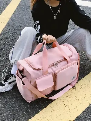 Picture of The Viral Pink Travel Duffel Bag: Premium Large Waterproof Weekend & Gym Bag with Dedicated Shoe Chamber (Also Available in Maroon)