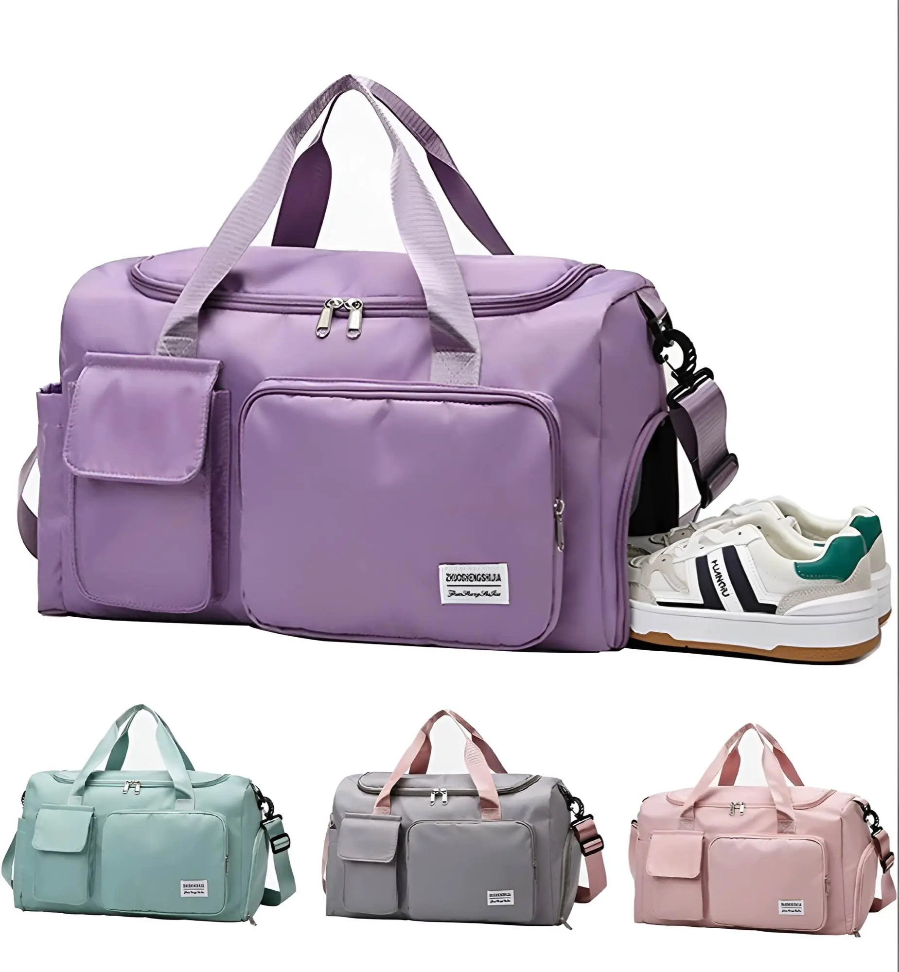 Picture of Premium Large Capacity Travel & Gym Duffel: The Ultimate Waterproof Bag with Smart Shoe & Wet Pockets