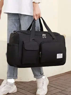 Picture of Viral Waterproof Travel Duffel Bag Large Capacity for Men & Women – Premium Black Gym & Weekend Bag with Shoe Pocket