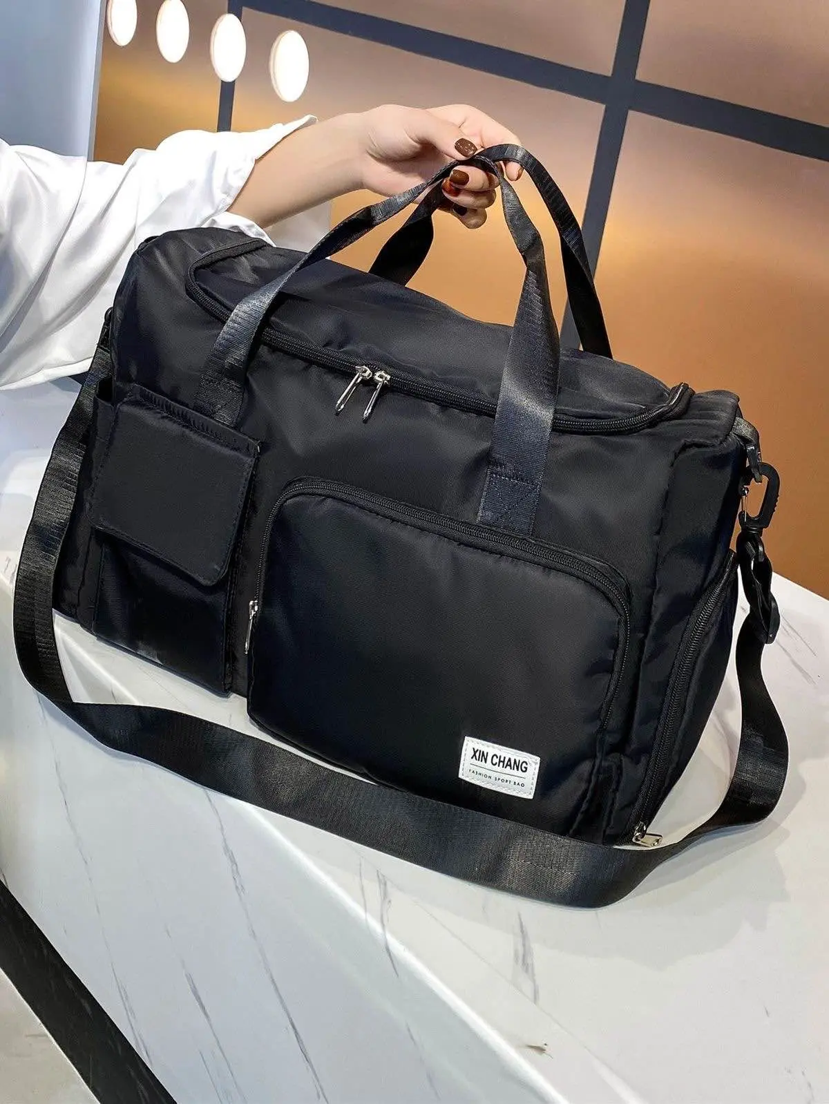 Picture of Viral Waterproof Travel Duffel Bag Large Capacity for Men & Women – Premium Black Gym & Weekend Bag with Shoe Pocket