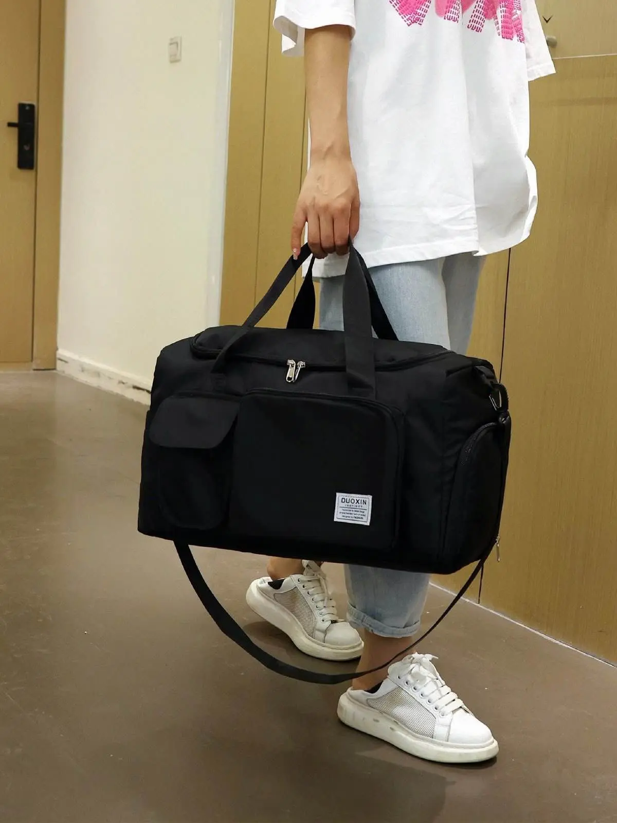 Picture of Viral Waterproof Travel Duffel Bag Large Capacity for Men & Women – Premium Black Gym & Weekend Bag with Shoe Pocket