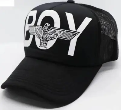 Picture of Trendy Marshmello & BOY Eagle Logo Black Trucker Cap Collection – Stylish Half Mesh Hat