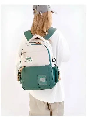 Picture of ZIRANUBACK Two-Tone Casual College Backpack | Fashionable Large Capacity School Bag for Teenagers (Girls & Boys) | Lightweight Travel & Laptop Bag