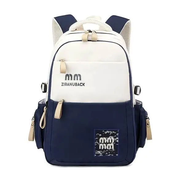 Picture of ZIRANUBACK Two-Tone Casual College Backpack | Fashionable Large Capacity School Bag for Teenagers (Girls & Boys) | Lightweight Travel & Laptop Bag