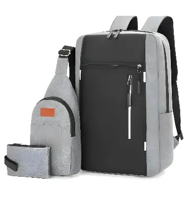 Picture of Premium 3PCS Combo Pack – Kazi Brand Men’s Casual Waterproof Laptop & Computer Backpack Set | College, Travel & Everyday Use