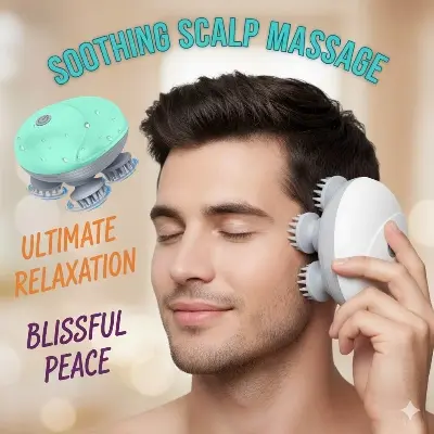 Picture of Premium Electric Scalp Massager – Handheld Head Scratcher with 96 Kneading Nodes for Stress Relief, Pain Reduction & Relaxation | Portable Massager for Men & Women | Perfect Gift