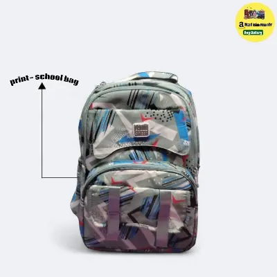 Picture of Girls Stylish Backpack (Korean Cute Print) | Waterproof School Bag for Kids & Teens | Large Capacity, Best Quality, Pink Purple Galaxy