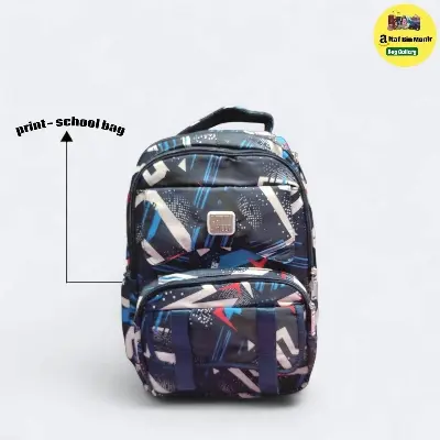 Picture of Girls Stylish Backpack (Korean Cute Print) | Waterproof School Bag for Kids & Teens | Large Capacity, Best Quality, Pink Purple Galaxy