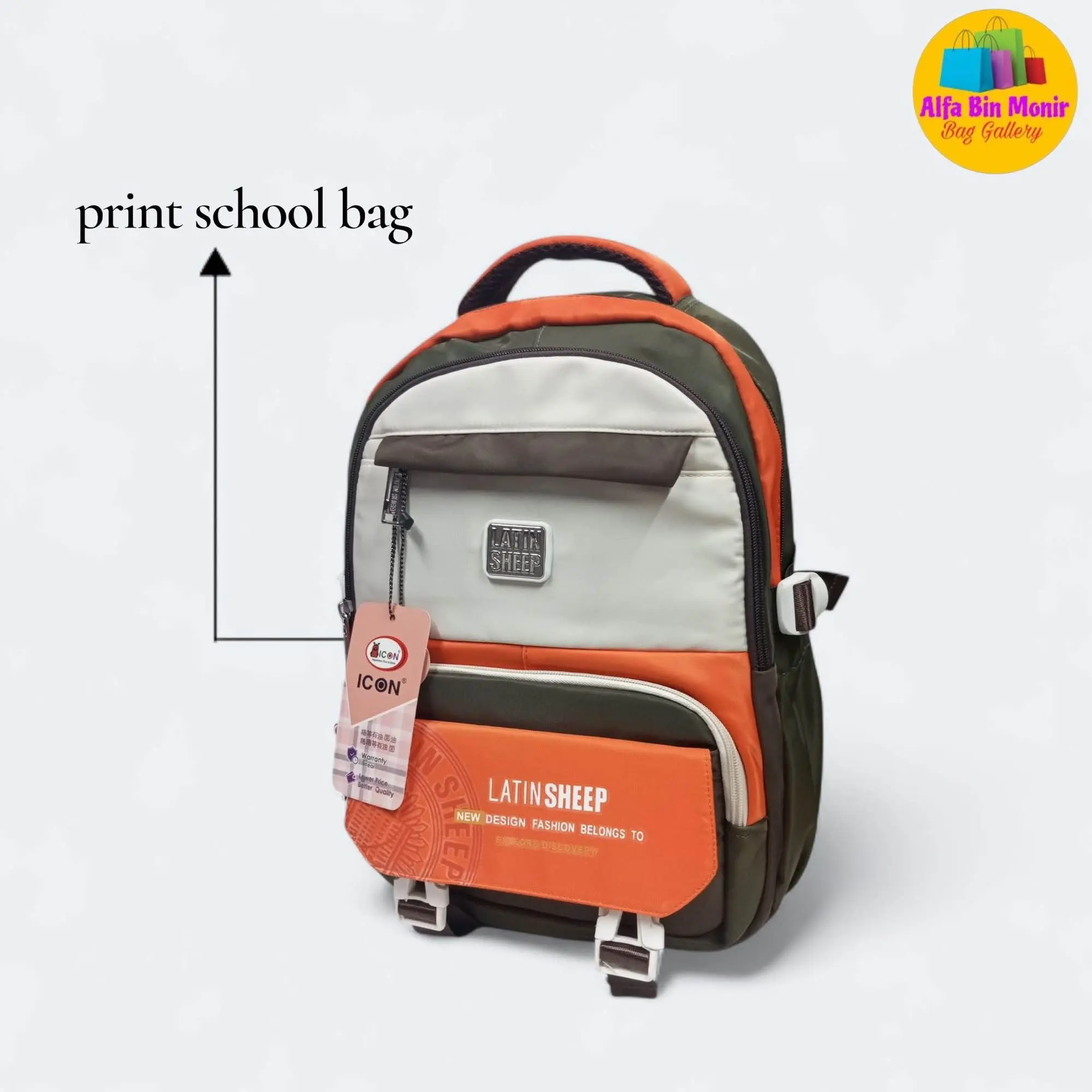 Picture of Cute Korean Version Fashionable Latin Sheep 4-Colour School Bag | Premium Waterproof College Backpack for Boys & Girls