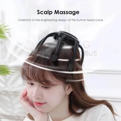 Picture of HEGRU Premium 3-Mode Electric Octopus Claw Head & Scalp Massager – Therapeutic Vibration for Stress Relief, Headache Relaxation & Better Sleep | Portable Rechargeable Head Spa Device for Men & Women