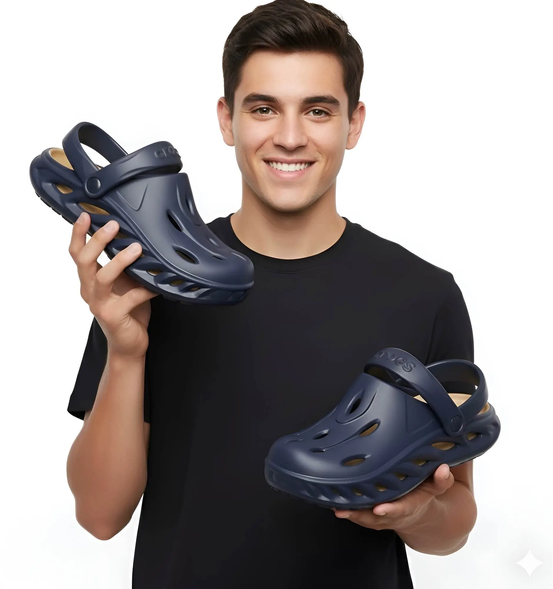 Picture of AirFlex Men’s Premium EVA Clogs Sandals – Black, Blue & Beige | Ultra-Light, Breathable & Comfortable Slip-On Footwear for Daily Use