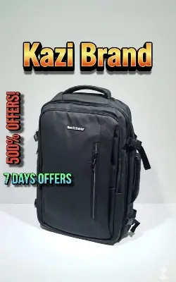 Picture of 👑 Exclusive Launch! Kazi Brand Stylish Premium Arctic Hunter 4-in-1 Fashion Backpack | New Bag | 17” Expandable Cabin Luggage, Anti-Theft Lock, Waterproof Laptop Bag & USB Charging Port (Limited Stock)