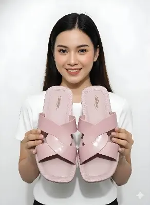 Picture of Kazi Brand | Trendy Ultra-Light Cross-Strap Slide Slippers for Women | Premium Cushioned Comfort Sandal | Stylish & Non-Slip Daily Wear Footwear | Daraz Exclusive