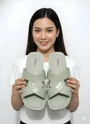 Picture of Kazi Brand | Trendy Ultra-Light Cross-Strap Slide Slippers for Women | Premium Cushioned Comfort Sandal | Stylish & Non-Slip Daily Wear Footwear | Daraz Exclusive