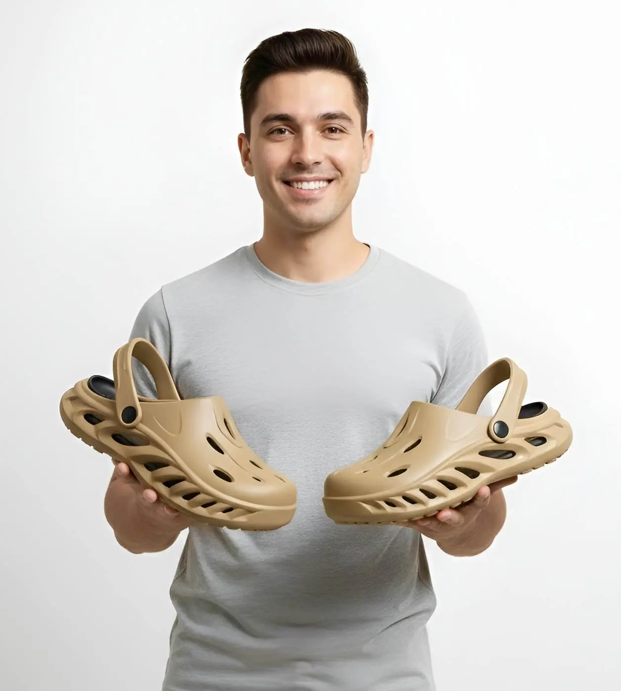 Picture of Soft & Durable EVA Crocs Sandals for Men | Waterproof Summer Shoes | Anti-Slip Comfortable Footwear | Sizes 40-43 | Breathable & Lightweight | Stylish Design