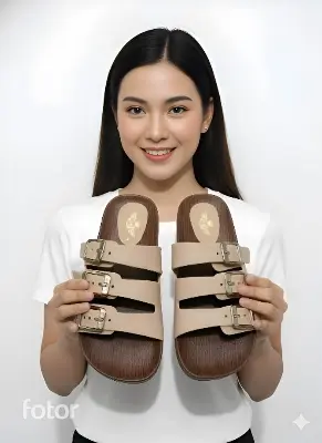 Picture of Velora Women’s Triple Buckle Cork Sole Platform Sandals