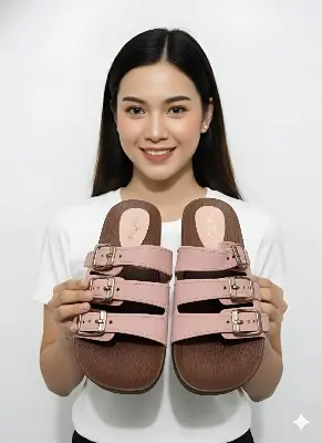 Picture of Velora Women’s Triple Buckle Cork Sole Platform Sandals