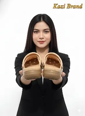 Picture of Trending New EVA FunCharm Duo Color Unisex Clogs – Stylish Non-Slip Sandals with Cute Charms  aro uniqe