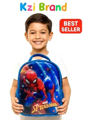 Picture of Marvel Spider-Man Kids Backpack - School Bag for Boys & Girls - 3D Embossed Spiderman Bag - Children's School Bag - Kazi Brand Best Seller